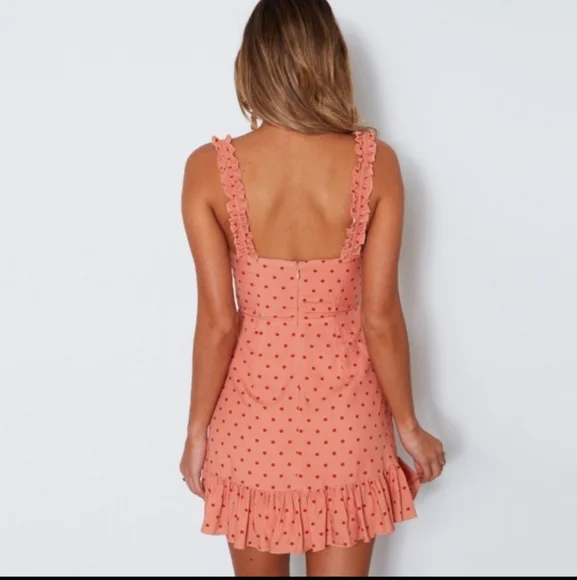 White Fox SpotOn peach dress - Picture 8 of 9